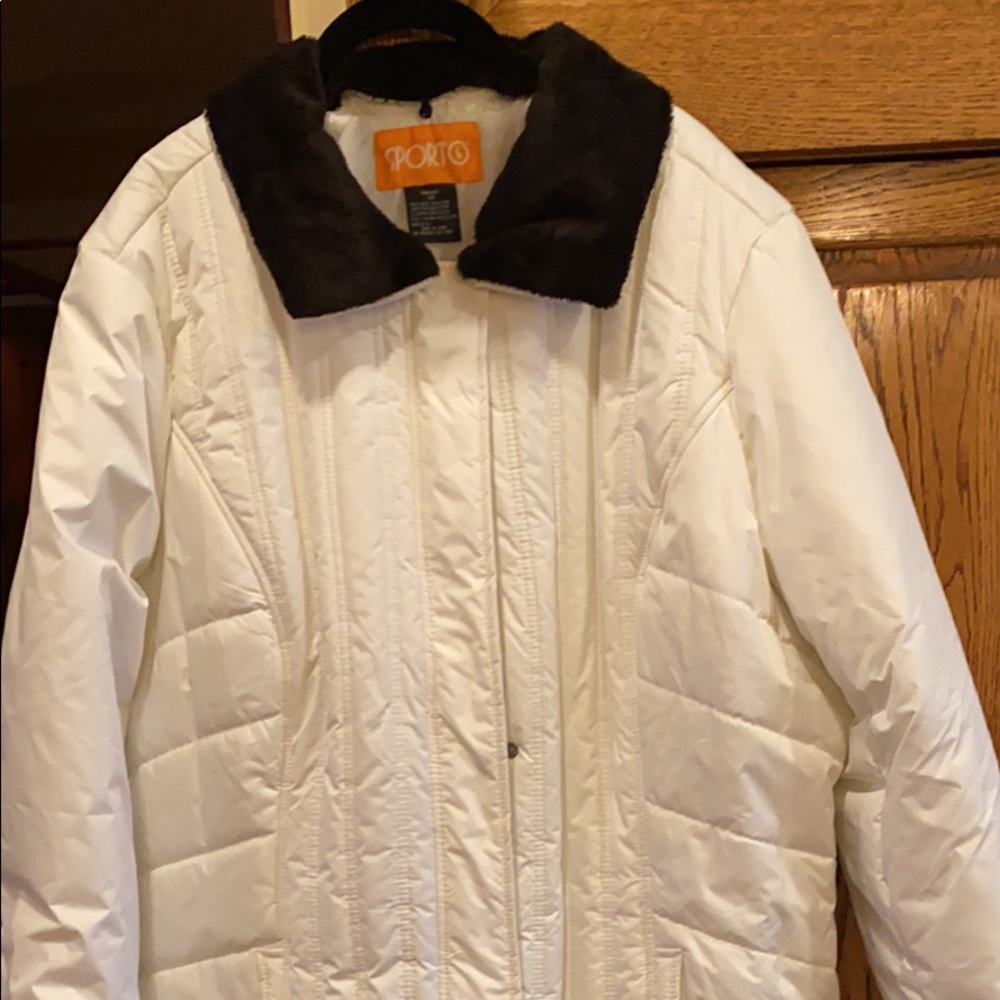 Sporto long White puffer coat